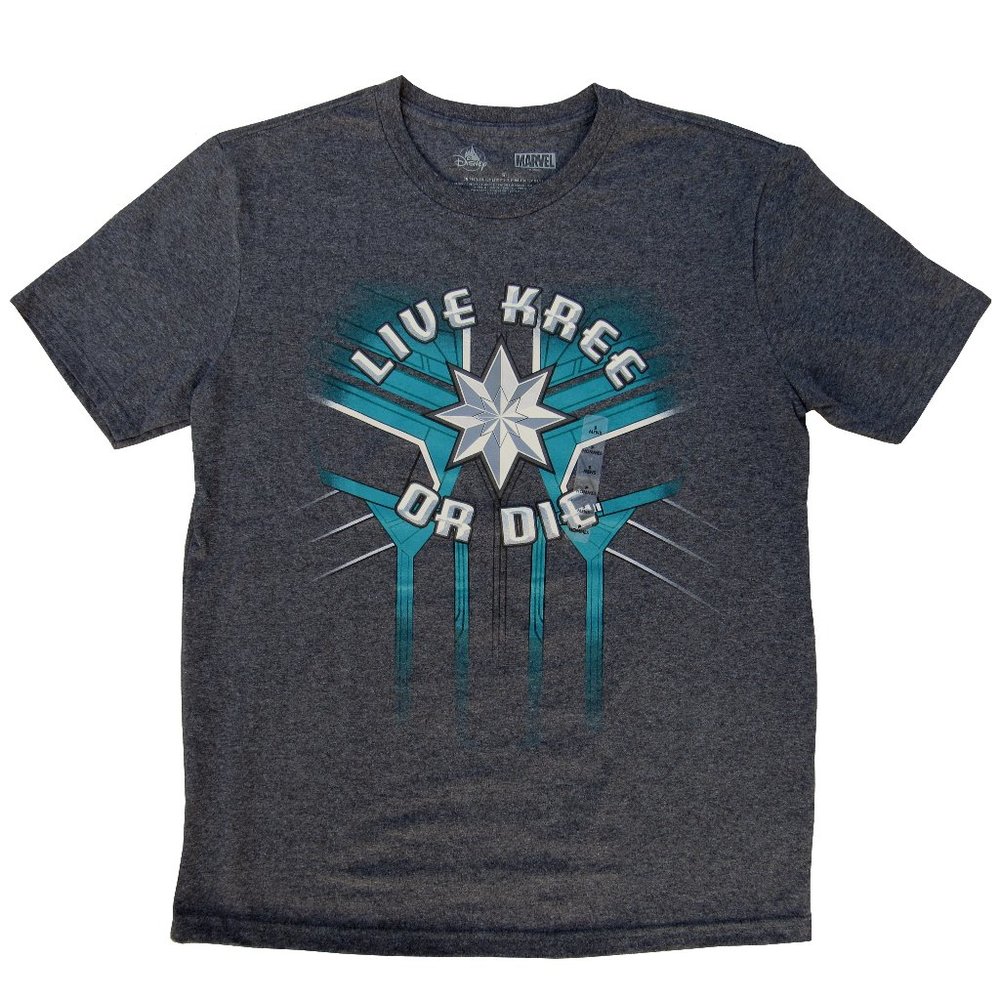 New! Live Kree or Die T-Shirt Captain Marvel Avengers